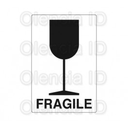 Etiquettes en bobine FRAGILE NOIR - 90X130 mm