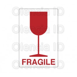 Etiquettes en bobine FRAGILE ROUGE - 90X130 mm