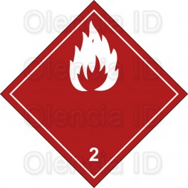 Etiquettes en bobine Gaz inflammable 100X100 mm