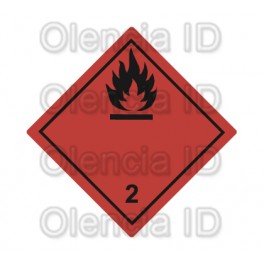 Etiquettes en bobine "Gaz inflammable - Cz" 100X100 mm