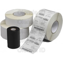 Rouleau etiquettes transfert thermique 50x25mm - Papier Autocollant
