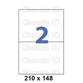Etiquettes en planche adhésif opaque angles vifs 210x148 mm - 2 poses