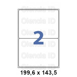 Etiquettes en planche Adhésif Congélation 199,6x143,5 mm - 2 poses