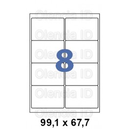 Etiquettes en planche angles arrondis 99,1x67,7 mm - 8 poses