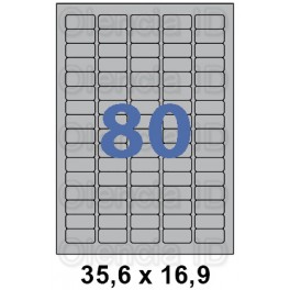 Etiquettes en planche Sécurité angles arrondis 35,6x16,9 mm - 80 poses