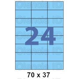 Etiquettes en planche couleur 70x37 mm - 24 poses