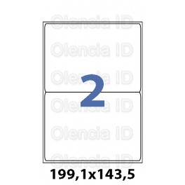 Etiquettes en planche Ultra adhésif angles arrondis 199,1x143,5mm - 2 poses