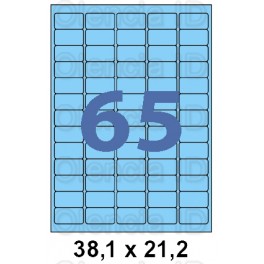 Etiquettes en planche couleur 38,1x21,2mm - 65 poses