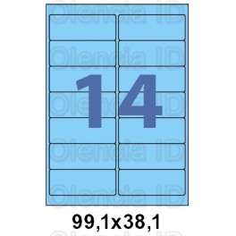 Etiquettes en planche couleur 99,1x38,1 mm - 14 poses