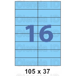 Etiquettes en planche couleur 105x37 mm - 16 poses