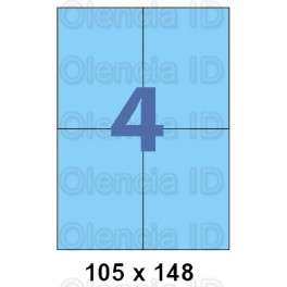 Etiquettes en planche couleur 105x148 mm - 4 poses