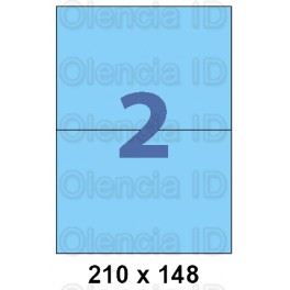 Etiquettes en planche couleur 210x148 mm - 2 poses