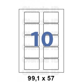 Etiquettes en planche 99,1x57 mm Jet/laser - adh&eacute;sif permanent 8 poses