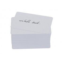 Carte PVC 86x54 mm avec verso inscriptible Ep. 0,50 mm