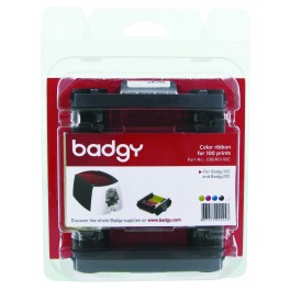 Ruban couleur YMCKO pour EVOLIS Badgy - 100 Faces