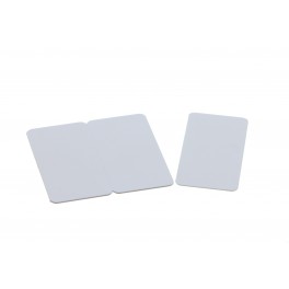 Tricartes PVC s&eacute;cables en 3 Cartes blanche avec perforation ronde de 5 mm
