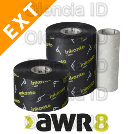 Ruban transfert thermique 83 mm x 450 M Cire AWR 8  Mandrin 25,4mm encrage ext&eacute;rieur